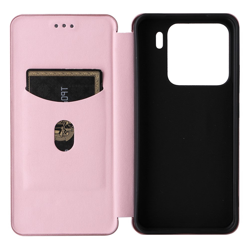 For Xiaomi 15 Case Carbon Fiber Texture Drop-Proof PU Leather Phone Cover