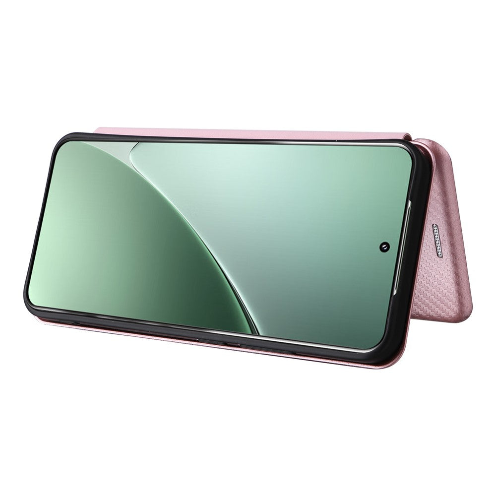 For Xiaomi 15 Case Carbon Fiber Texture Drop-Proof PU Leather Phone Cover