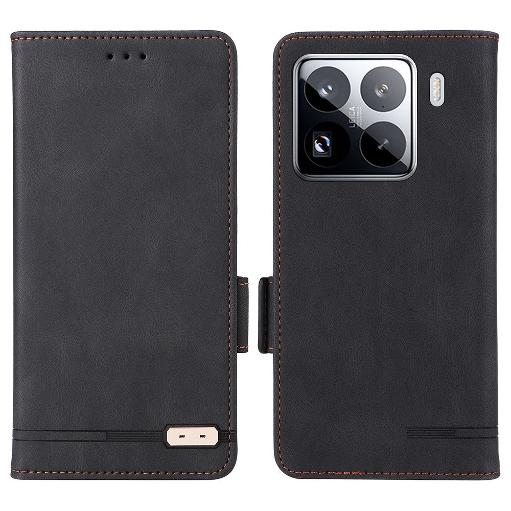 For Xiaomi 15 Case Leather Wallet Flip Phone Cover with Hardware Decor