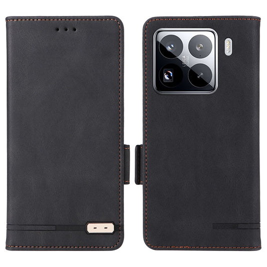 Xiaomi 15 Wallet-Handyhülle – Leder Flip mit Hardware-Dekor