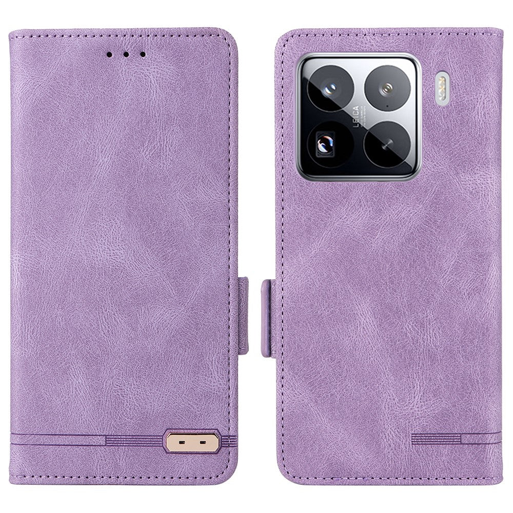 For Xiaomi 15 Case Leather Wallet Flip Phone Cover with Hardware Decor