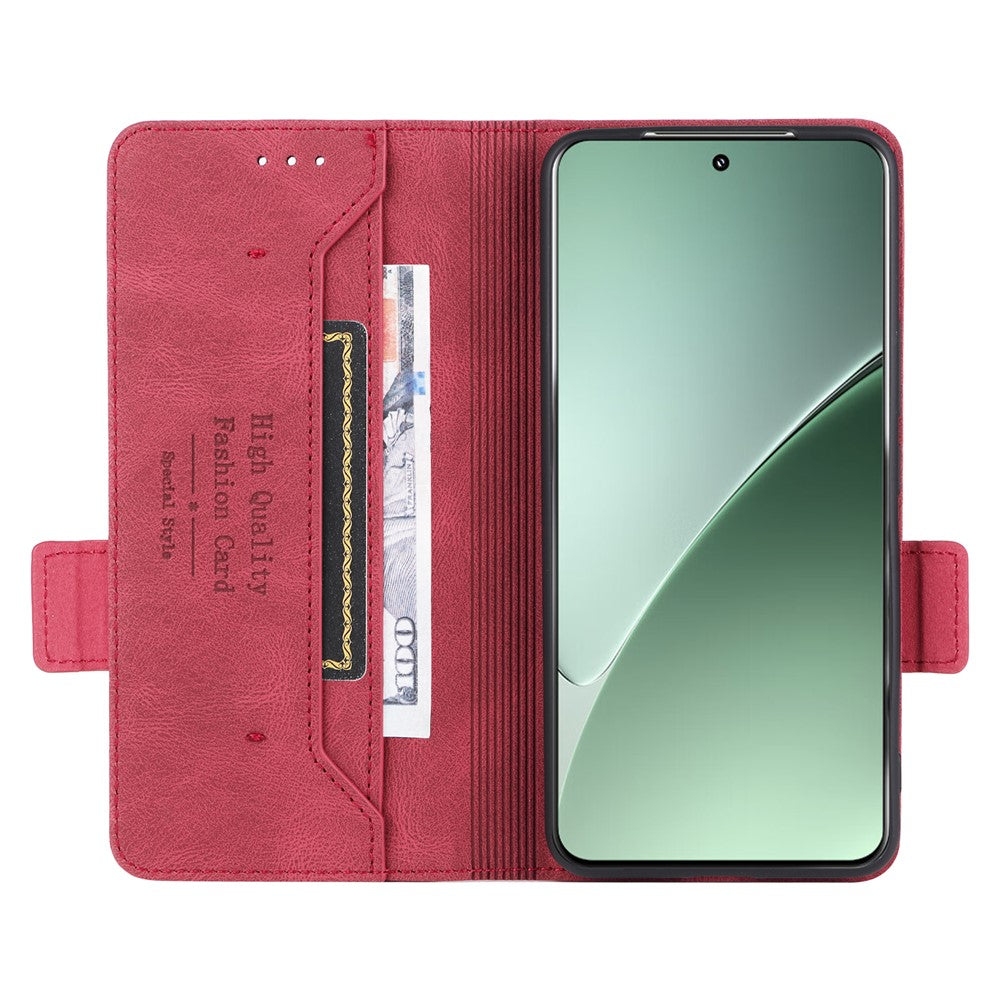 For Xiaomi 15 Case Leather Wallet Flip Phone Cover with Hardware Decor