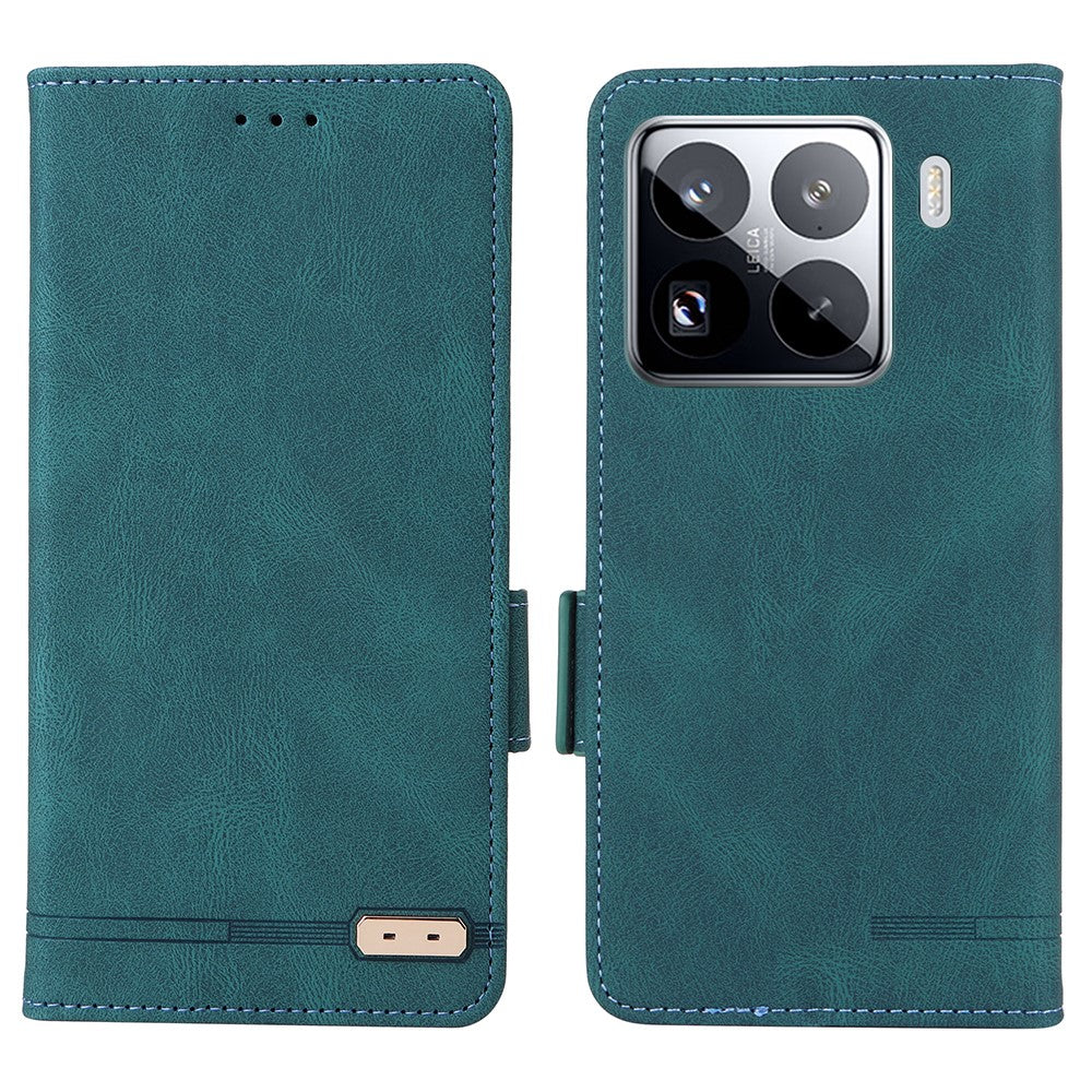 For Xiaomi 15 Pro Case Leather Wallet Flip Phone Cover with Hardware Decor