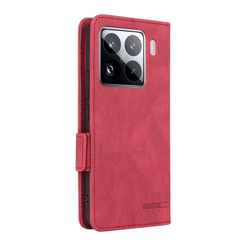 For Xiaomi 15 Pro Case Leather Wallet Flip Phone Cover with Hardware Decor