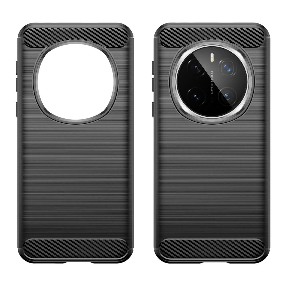 For Honor Magic7 Pro 5G Case Carbon Fiber Texture Brushed Anti Fingerprint Phone Back Cover