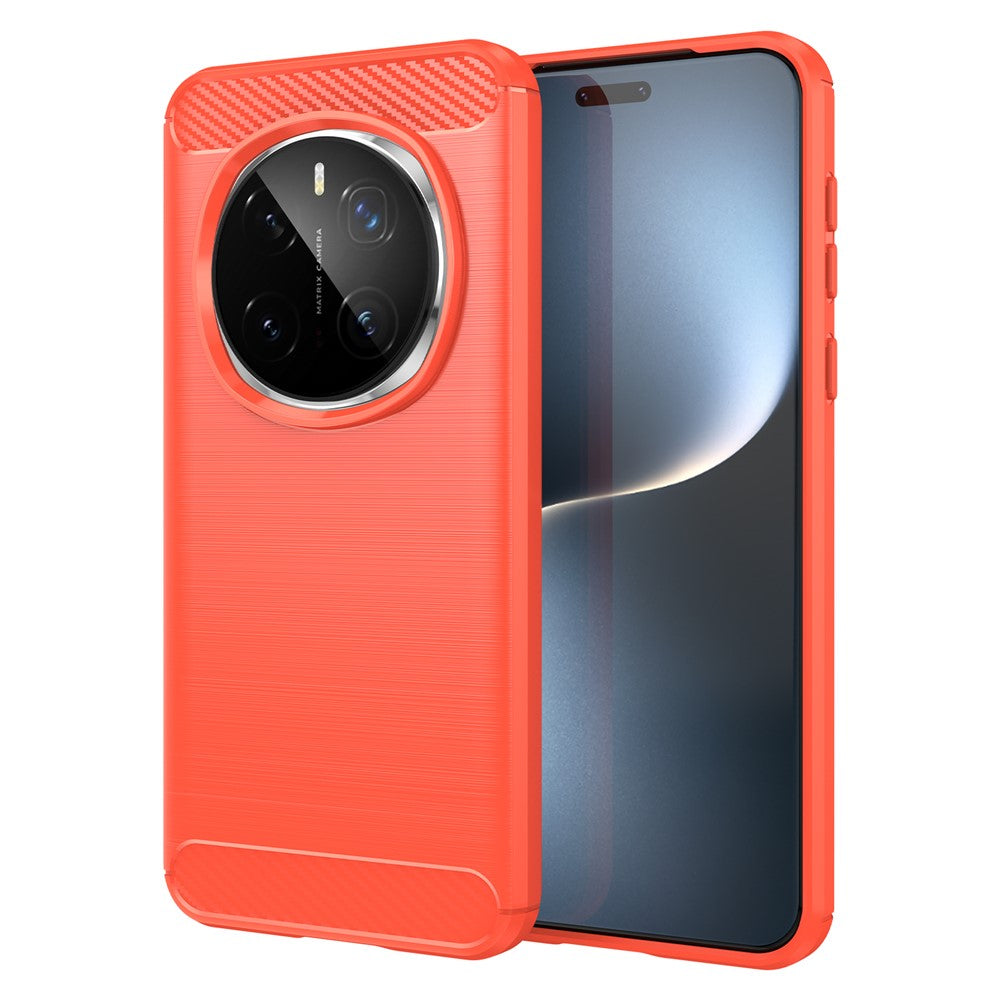 For Honor Magic7 Pro 5G Case Carbon Fiber Texture Brushed Anti Fingerprint Phone Back Cover