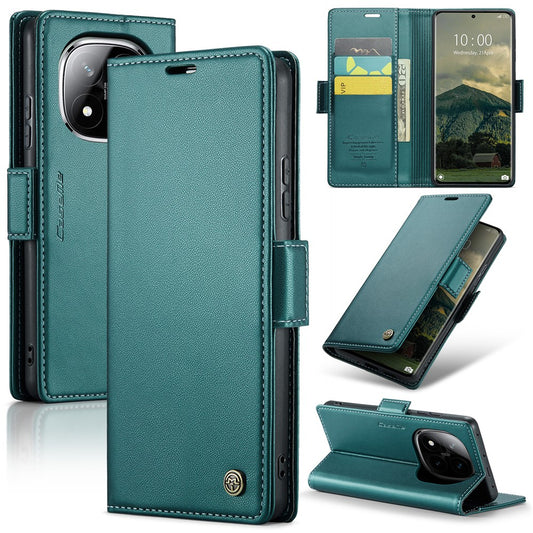 Xiaomi Redmi Note 14 Pro 5G / Xiaomi Redmi Note 14 Pro+ 5G / Xiaomi Poco X7 5G Handyhülle – CASEME 14 Pro 5G / Poco X7 5G Lederhülle 023 RFID-blockierende 3-Karten-Slot