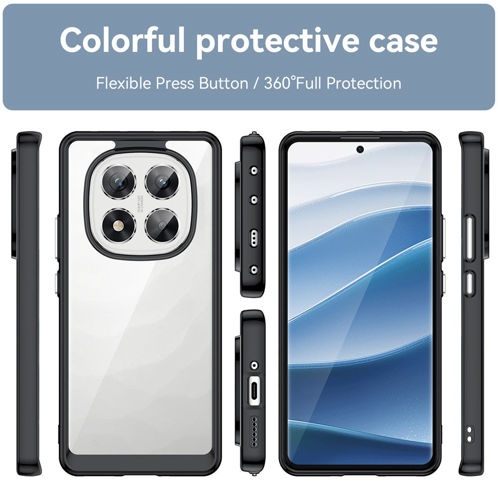 For Xiaomi Redmi Note 14 Pro 5G / Poco X7 5G Case TPU+Acrylic Protective Clear Phone Cover