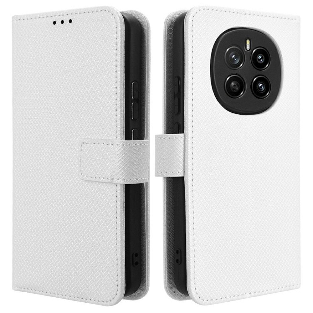 For Honor Magic7 5G Case PU Leather Diamond Texture Wallet Phone Cover