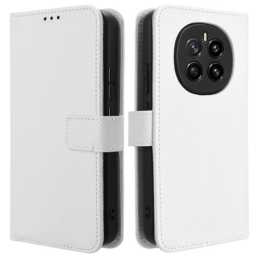 Honor Magic7 5G Handyhülle – aus PU-Leder mit Diamant-Textur, Brieftaschen