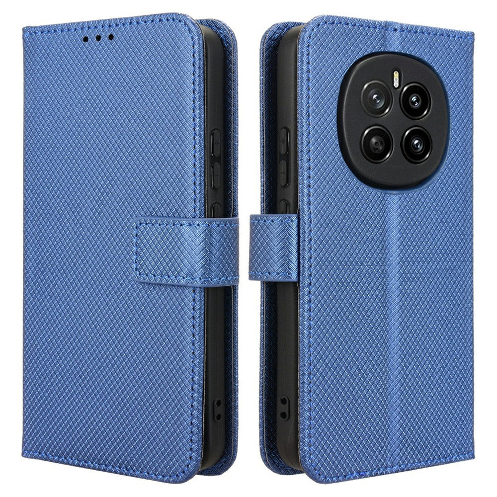 For Honor Magic7 5G Case PU Leather Diamond Texture Wallet Phone Cover