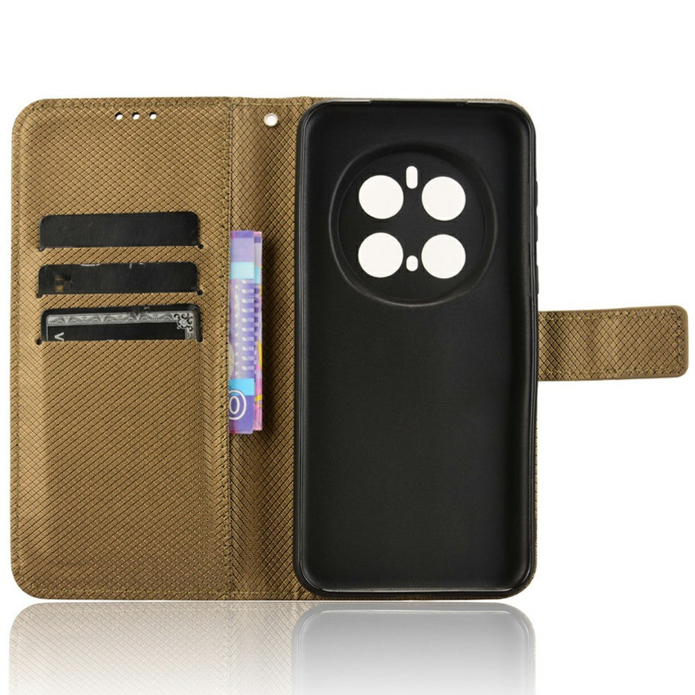 For Honor Magic7 Pro 5G Case PU Leather Diamond Texture Wallet Phone Cover
