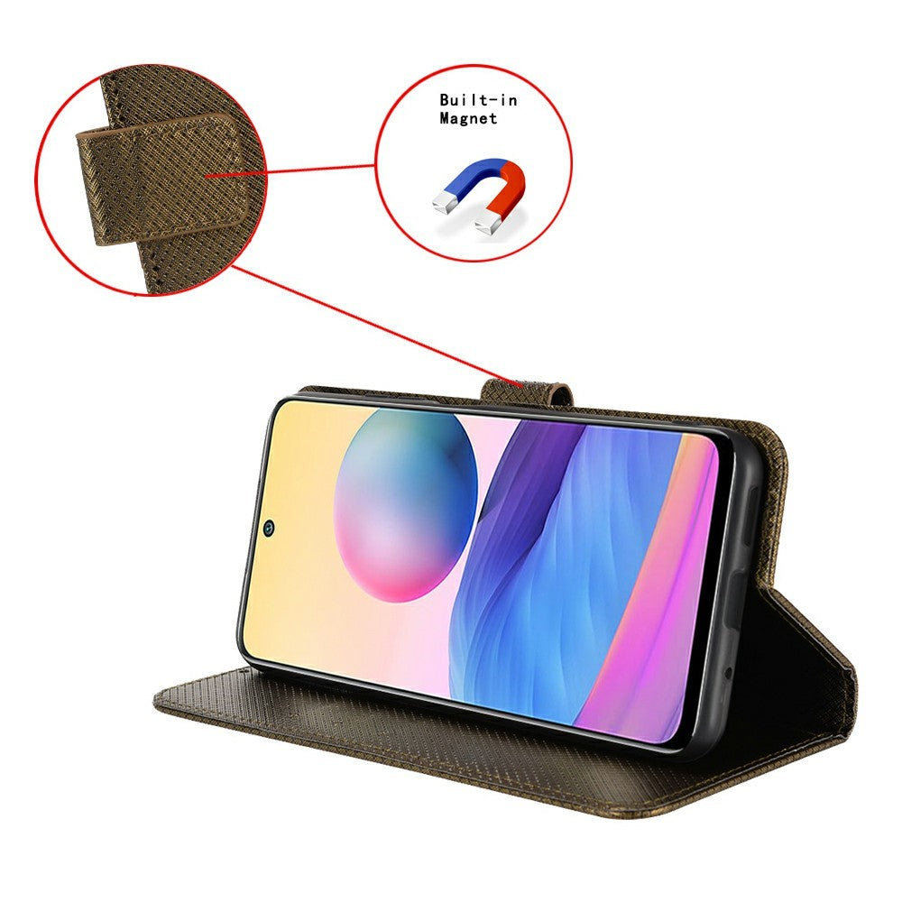 For Honor Magic7 Pro 5G Case PU Leather Diamond Texture Wallet Phone Cover