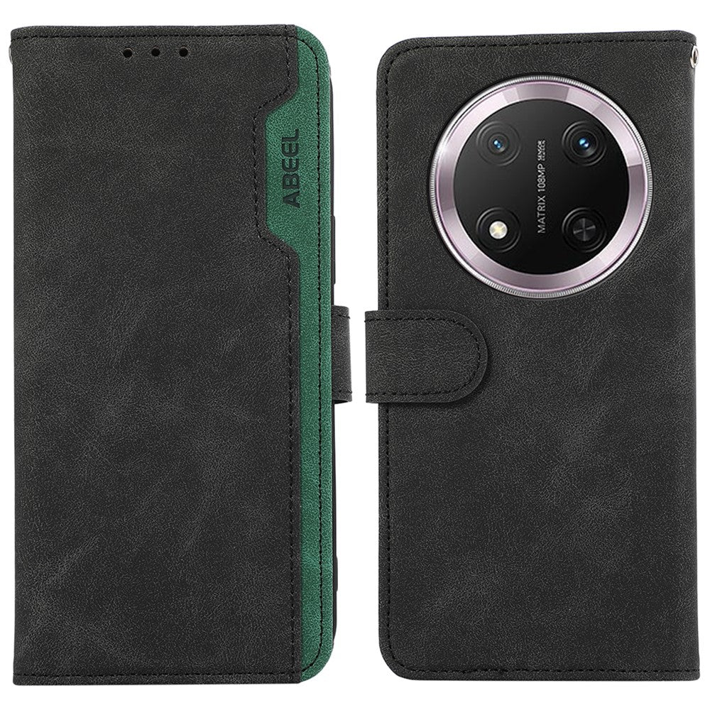 ABEEL For Honor Magic7 Lite 5G / X9c 5G / X60 Pro 5G Case Color Splicing Leather Flip Phone Cover RFID Blocking