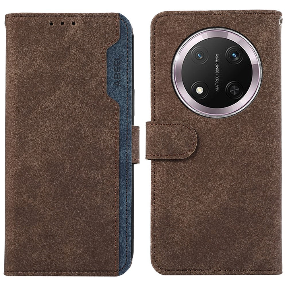 ABEEL For Honor Magic7 Lite 5G / X9c 5G / X60 Pro 5G Case Color Splicing Leather Flip Phone Cover RFID Blocking
