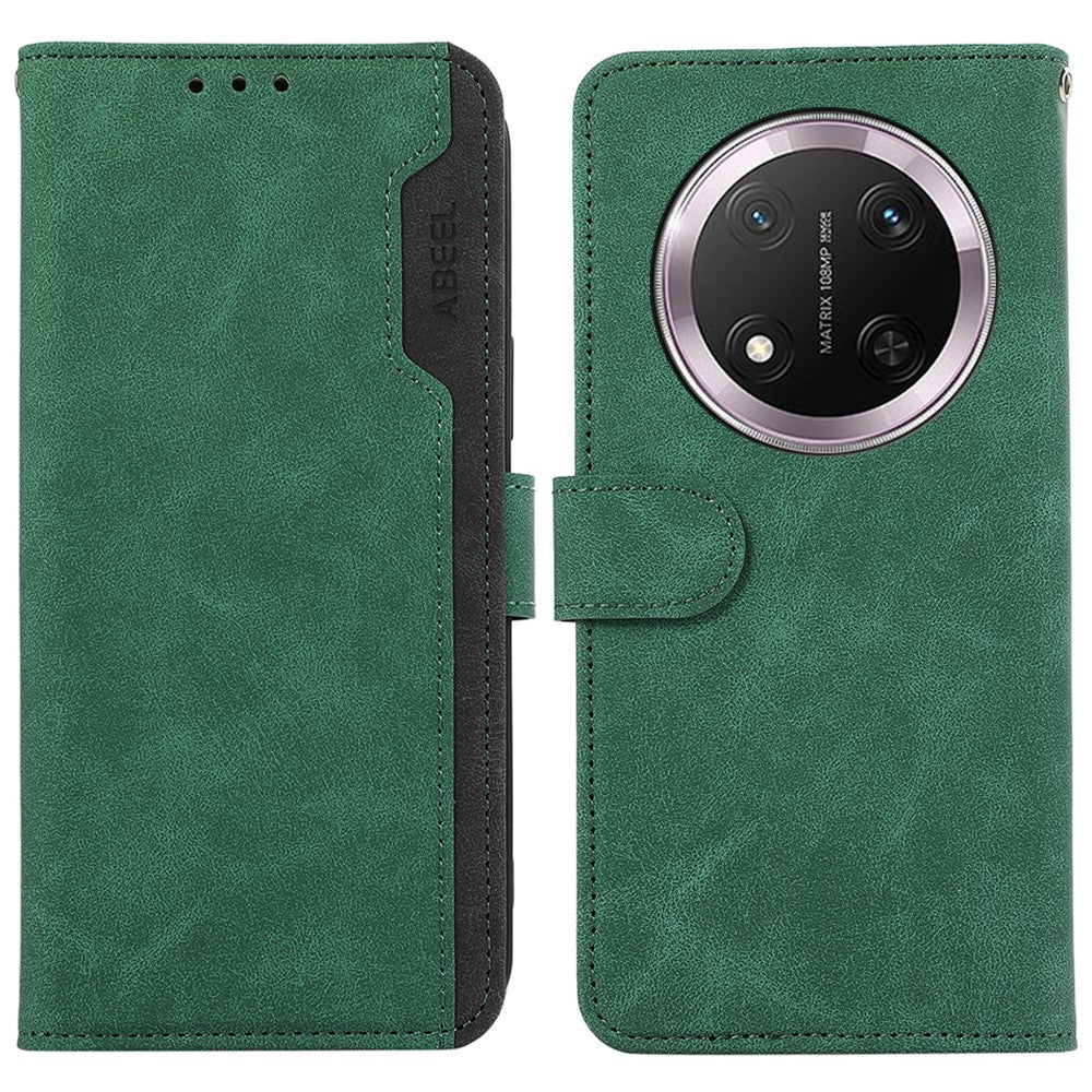 ABEEL For Honor Magic7 Lite 5G / X9c 5G / X60 Pro 5G Case Color Splicing Leather Flip Phone Cover RFID Blocking