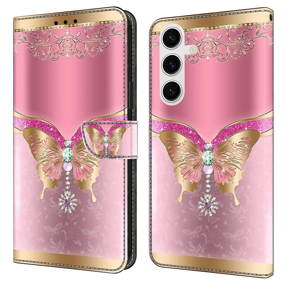 Galaxy S24 FE Wallet-Hülle – Mit 3D-Muster, Kartenfächer & Ständer