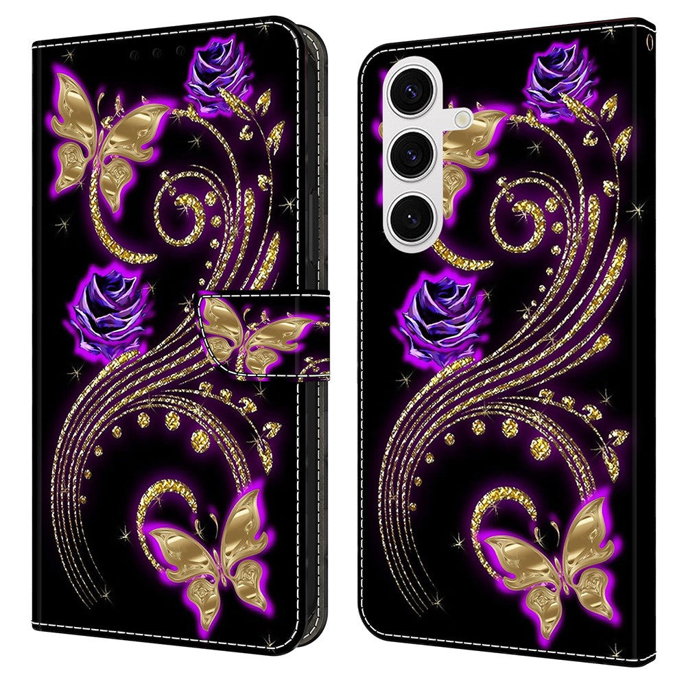 Galaxy S24 FE Wallet-Hülle – Mit 3D-Muster, Kartenfächer & Ständer