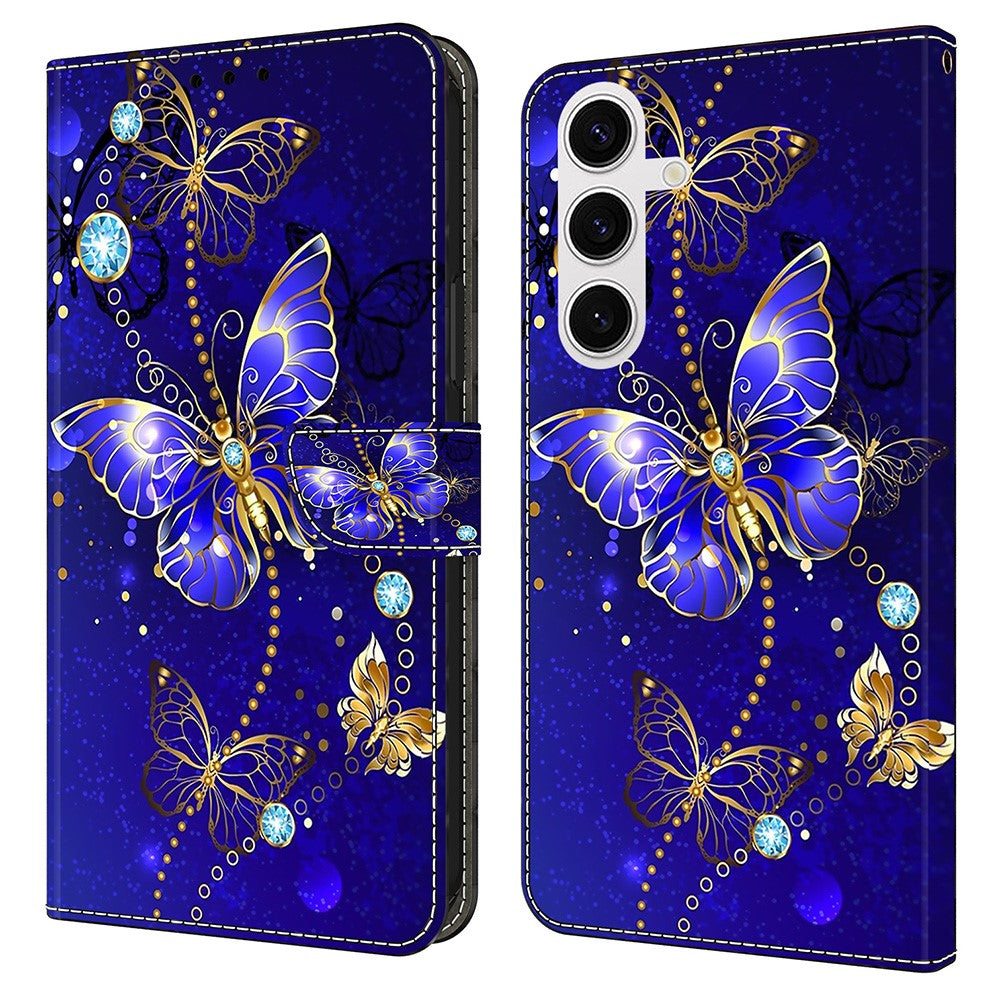 Galaxy S24 FE Wallet-Hülle – Mit 3D-Muster, Kartenfächer & Ständer