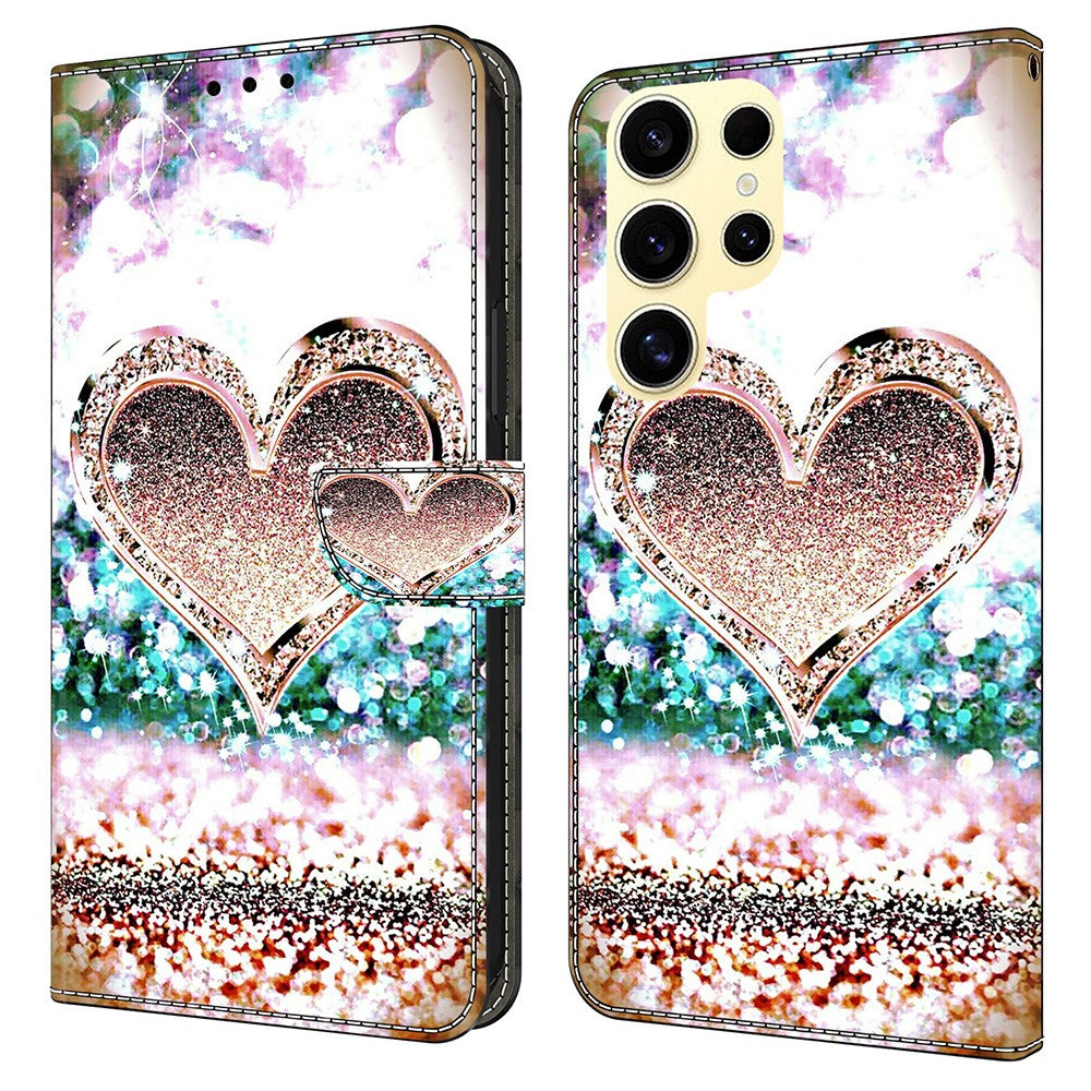 Galaxy S25 Ultra Wallet-Hülle – Mit 3D-Muster, Kartenfächer & Ständer