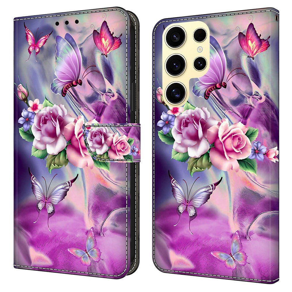 Galaxy S25 Ultra Wallet-Hülle – Mit 3D-Muster, Kartenfächer & Ständer