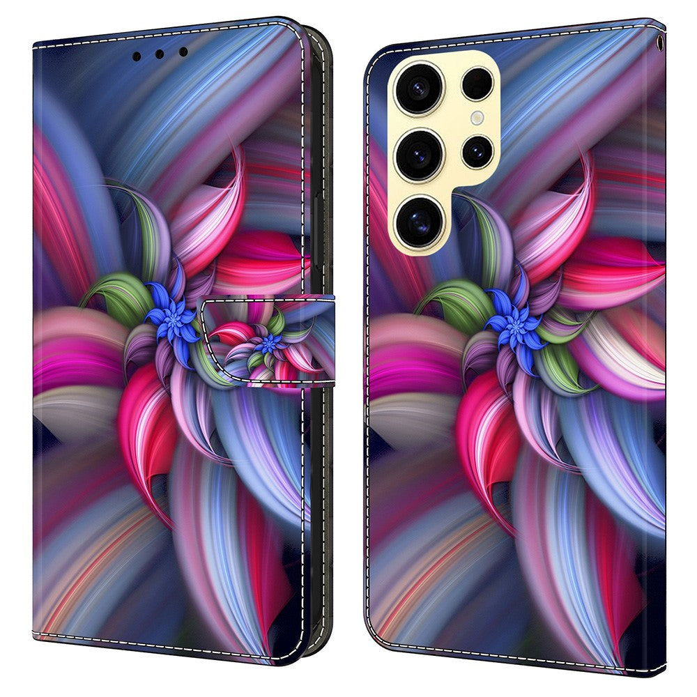 Galaxy S25 Ultra Wallet-Hülle – Mit 3D-Muster, Kartenfächer & Ständer