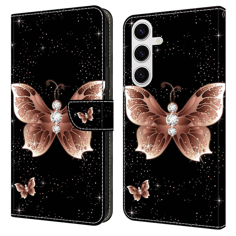 Galaxy S25 Wallet-Hülle – Mit 3D-Muster, Kartenfächer & Ständer