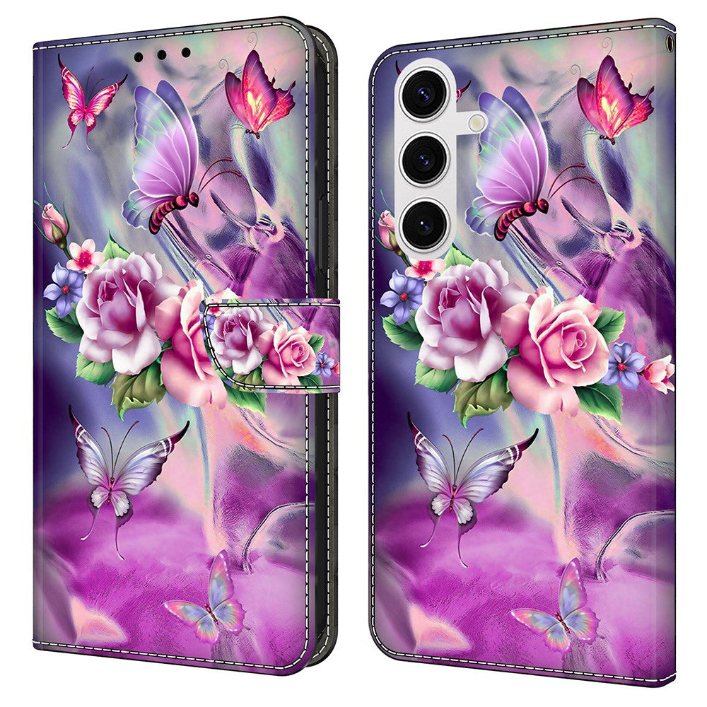 Galaxy S25 Wallet-Hülle – Mit 3D-Muster, Kartenfächer & Ständer