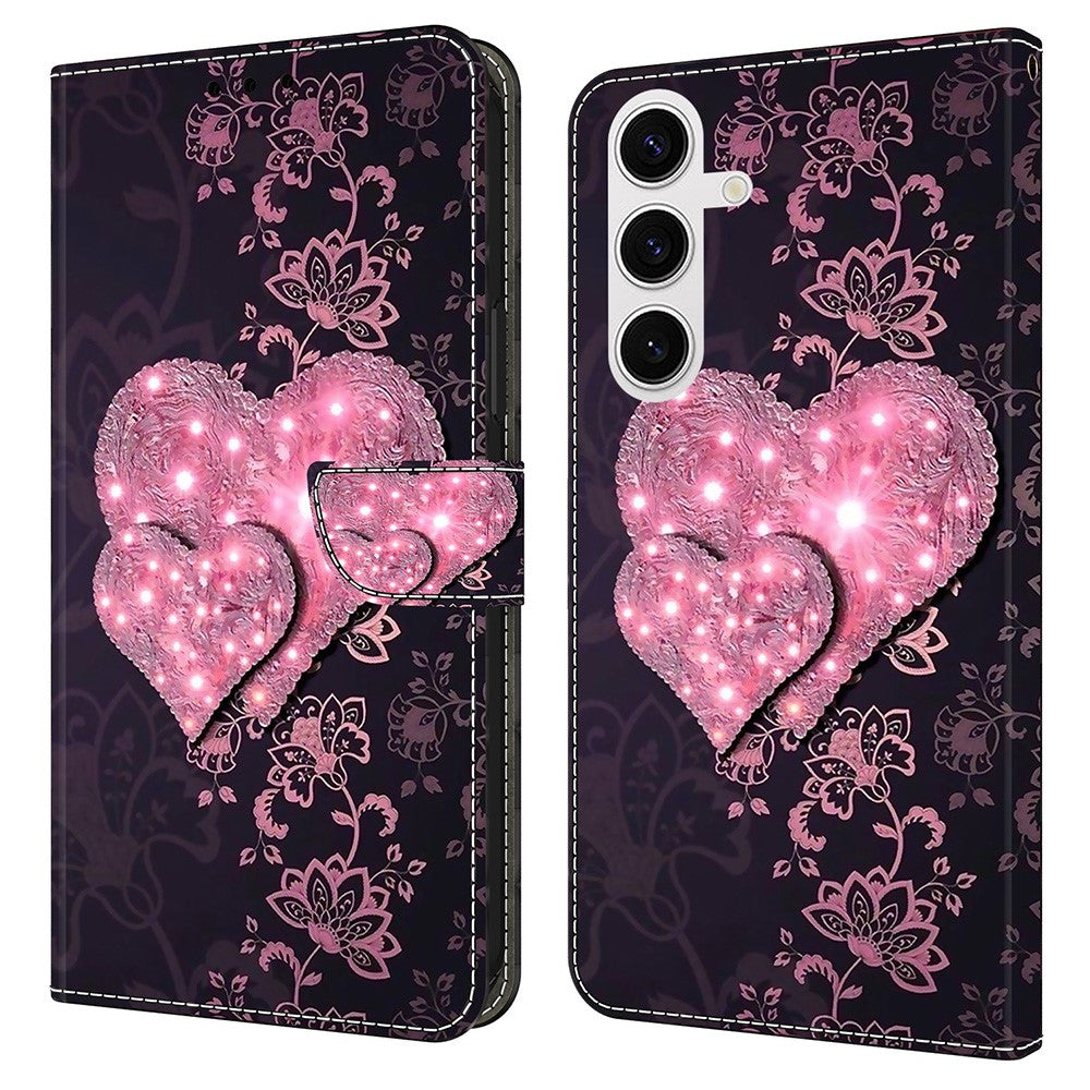 Galaxy S25 Wallet-Hülle – Mit 3D-Muster, Kartenfächer & Ständer