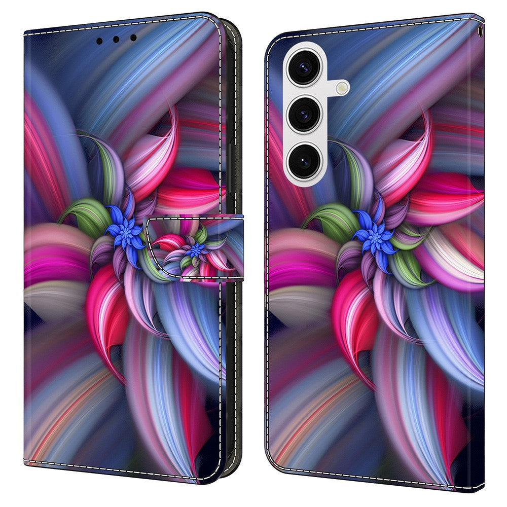 Galaxy S25 Wallet-Hülle – Mit 3D-Muster, Kartenfächer & Ständer
