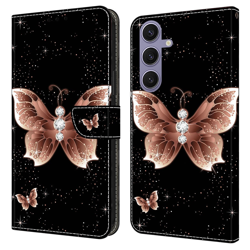 Galaxy S25 Plus Wallet-Hülle – Mit 3D-Muster, Kartenfächer & Ständer