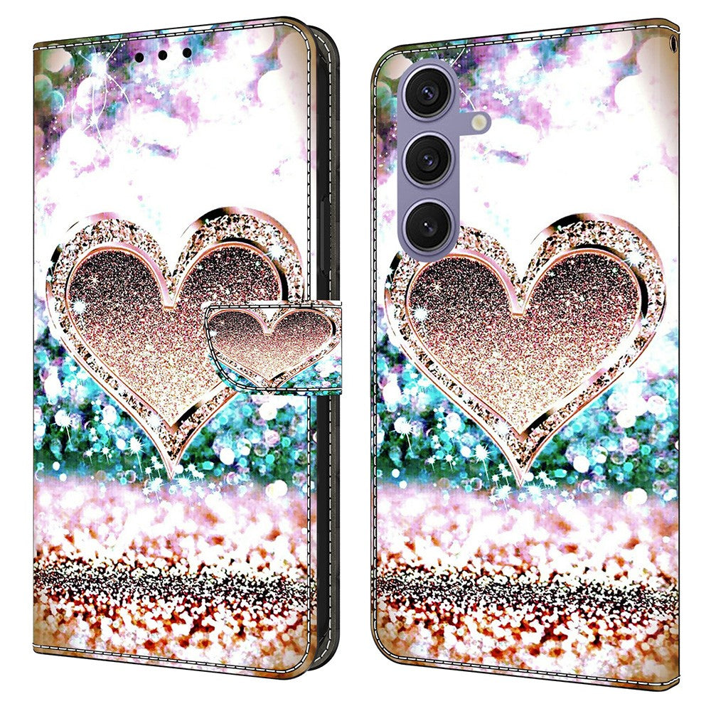 Galaxy S25 Plus Wallet-Hülle – Mit 3D-Muster, Kartenfächer & Ständer