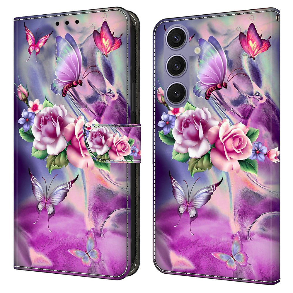 Galaxy S25 Plus Wallet-Hülle – Mit 3D-Muster, Kartenfächer & Ständer