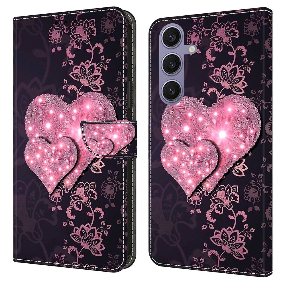Galaxy S25 Plus Wallet-Hülle – Mit 3D-Muster, Kartenfächer & Ständer
