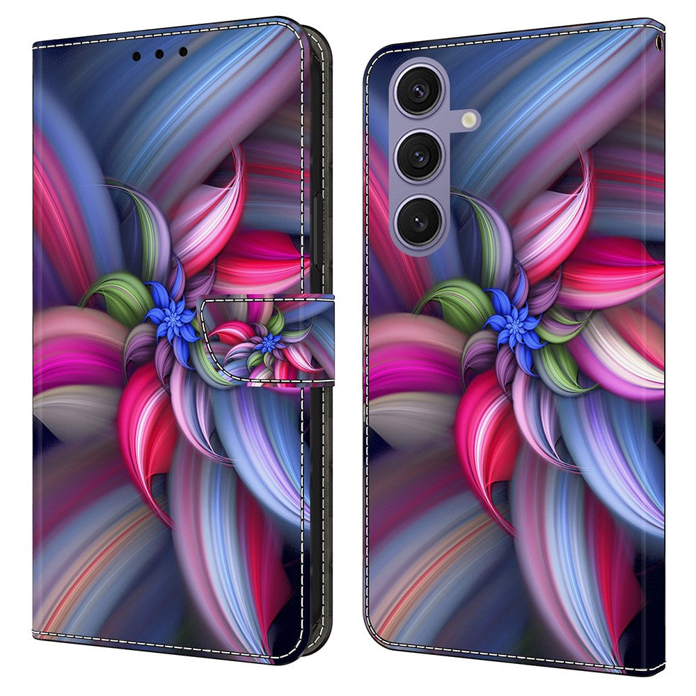 Galaxy S25 Plus Wallet-Hülle – Mit 3D-Muster, Kartenfächer & Ständer