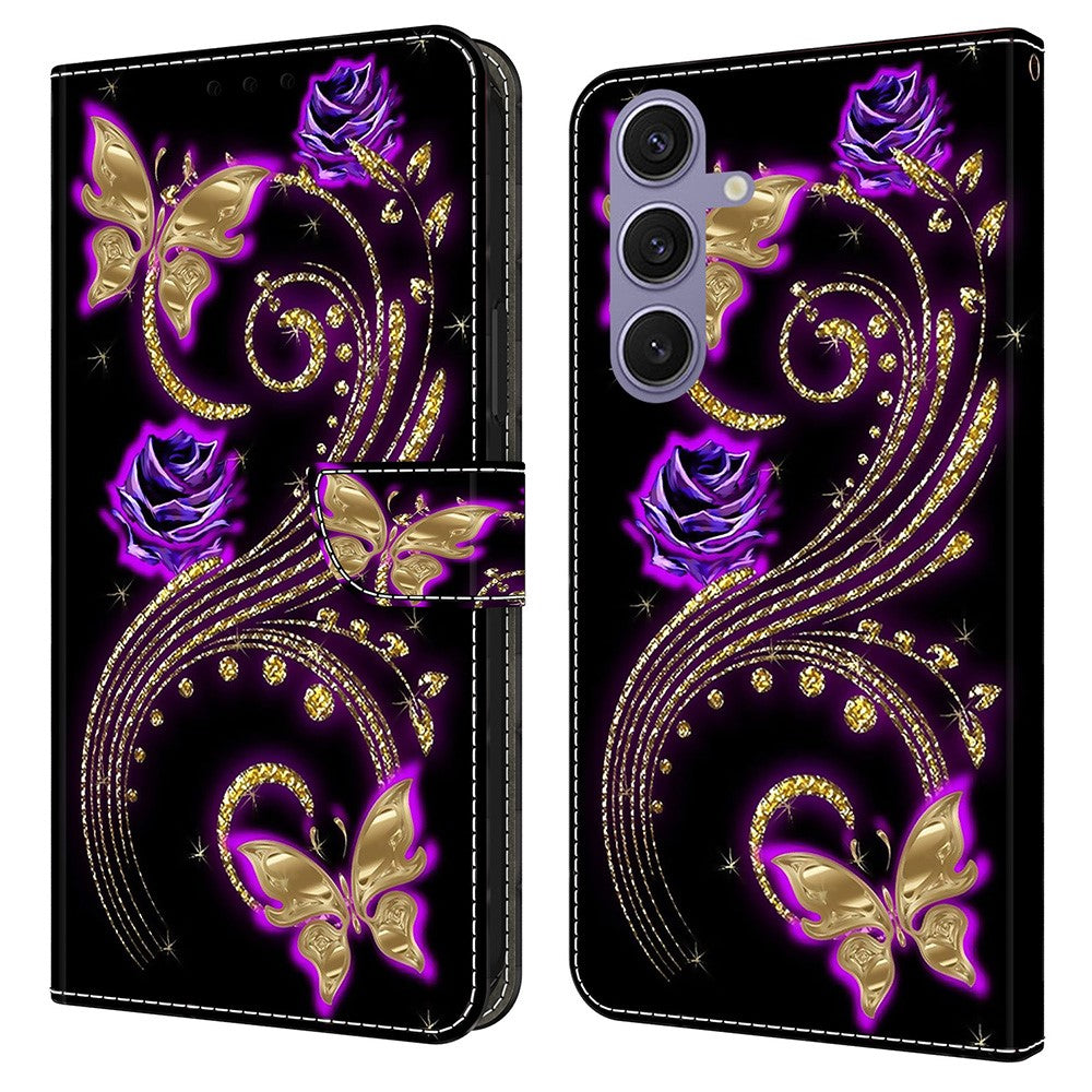 Galaxy S25 Plus Wallet-Hülle – Mit 3D-Muster, Kartenfächer & Ständer