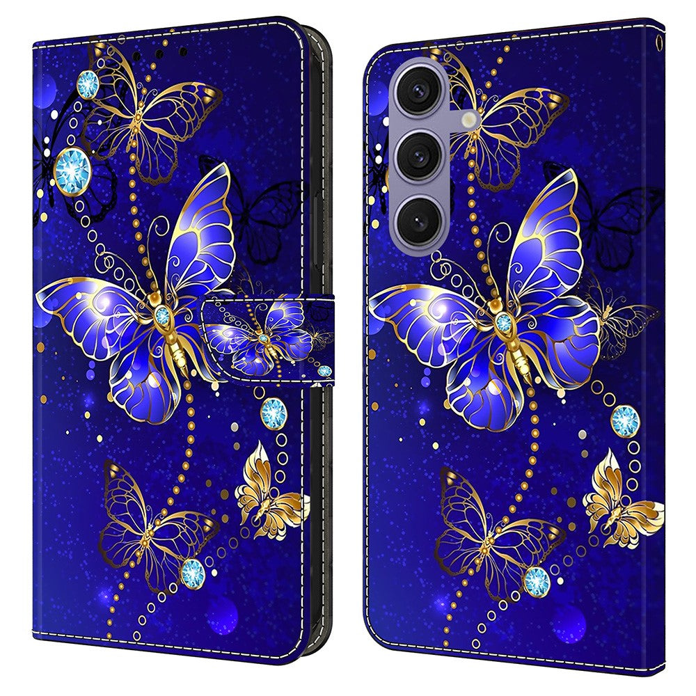 Galaxy S25 Plus Wallet-Hülle – Mit 3D-Muster, Kartenfächer & Ständer