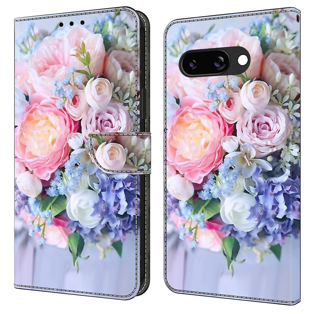 Pixel 9a Wallet-Hülle mit 3D-Muster & Magnetverschluss