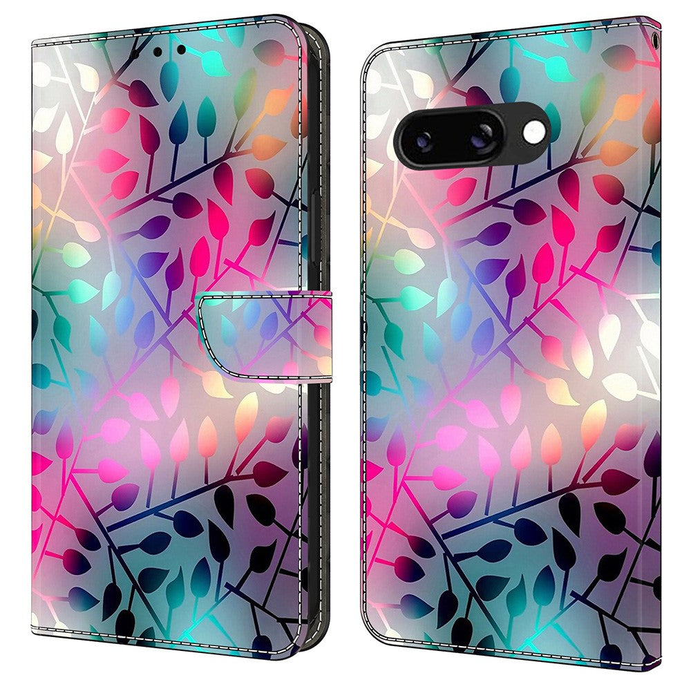 Pixel 9a Wallet-Hülle mit 3D-Muster & Magnetverschluss