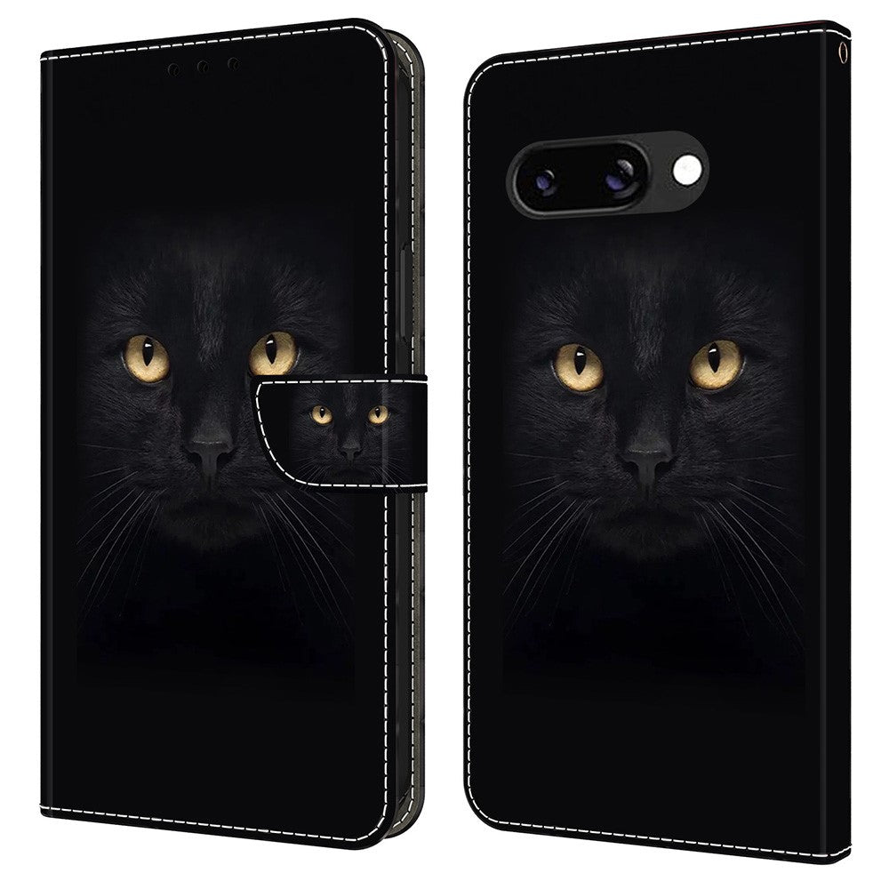 Pixel 9a Wallet-Hülle mit 3D-Muster & Magnetverschluss