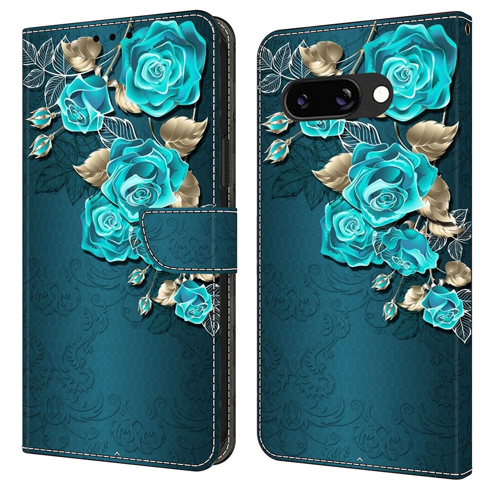 Pixel 9a Wallet-Hülle mit 3D-Muster & Magnetverschluss