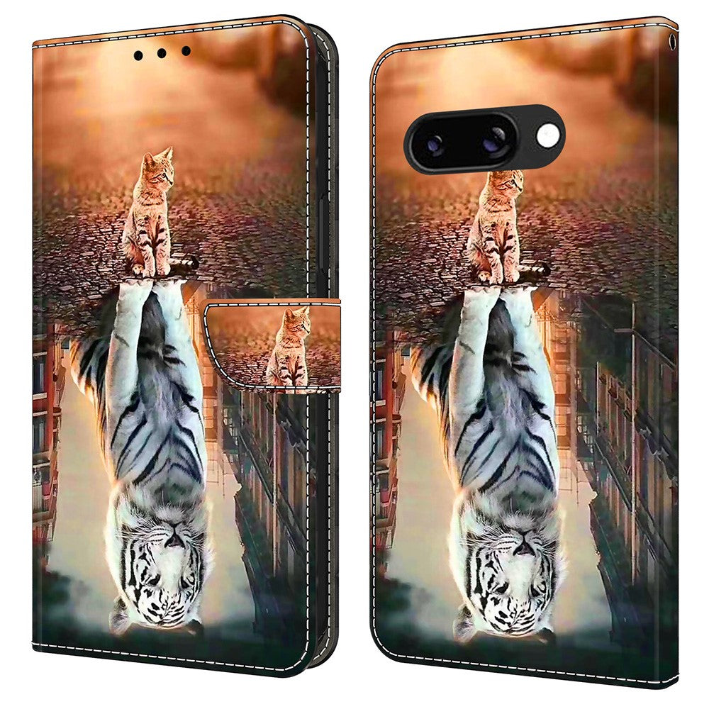 Pixel 9a Wallet-Hülle mit 3D-Muster & Magnetverschluss