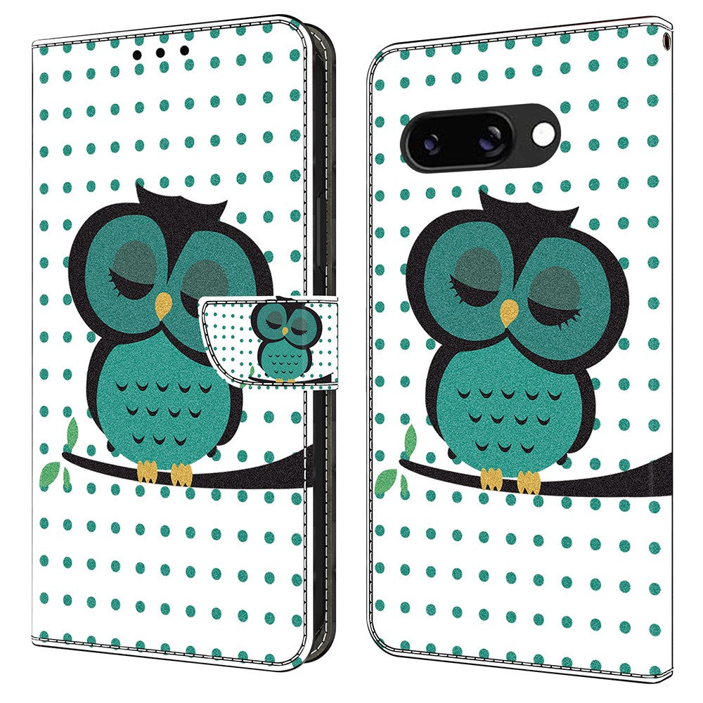 Pixel 9a Wallet-Hülle mit 3D-Muster & Magnetverschluss