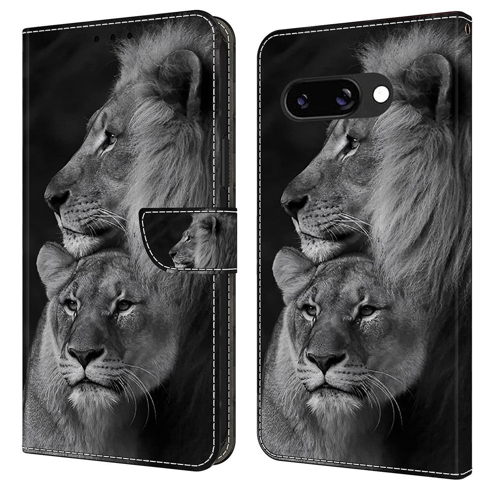 Pixel 9a Wallet-Hülle mit 3D-Muster & Magnetverschluss