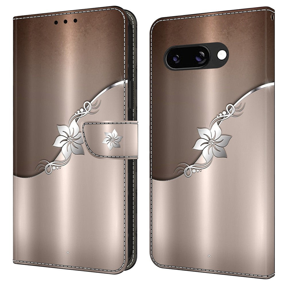 Pixel 9a Wallet-Hülle mit 3D-Muster & Magnetverschluss