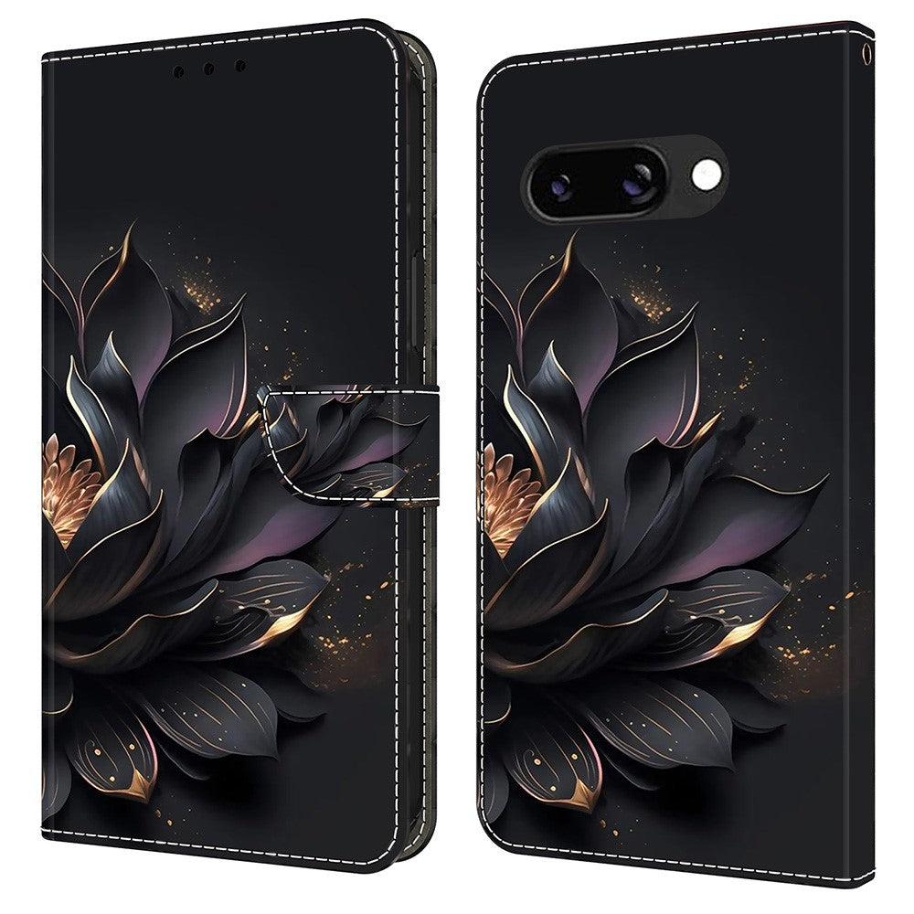 Pixel 9a Wallet-Hülle mit 3D-Muster & Magnetverschluss