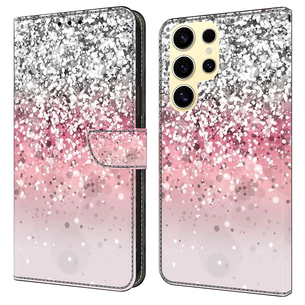 Galaxy S25 Ultra Wallet-Hülle mit 3D-Muster & Magnetverschluss