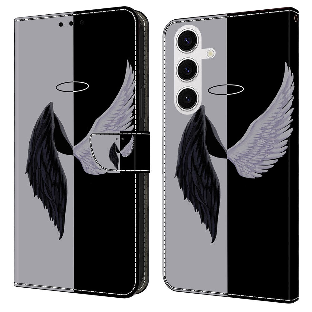 Galaxy S25 Plus Wallet-Hülle mit 3D-Muster & Magnetverschluss