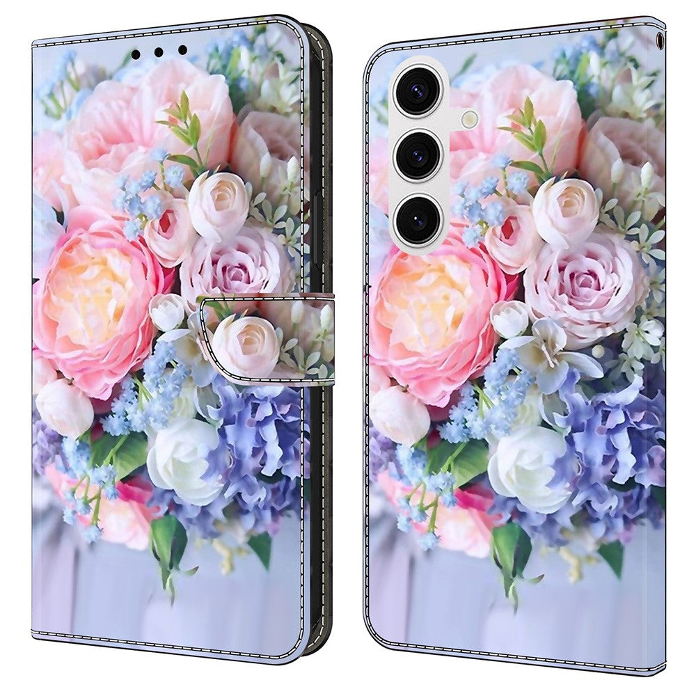 Galaxy S25 Plus Wallet-Hülle mit 3D-Muster & Magnetverschluss