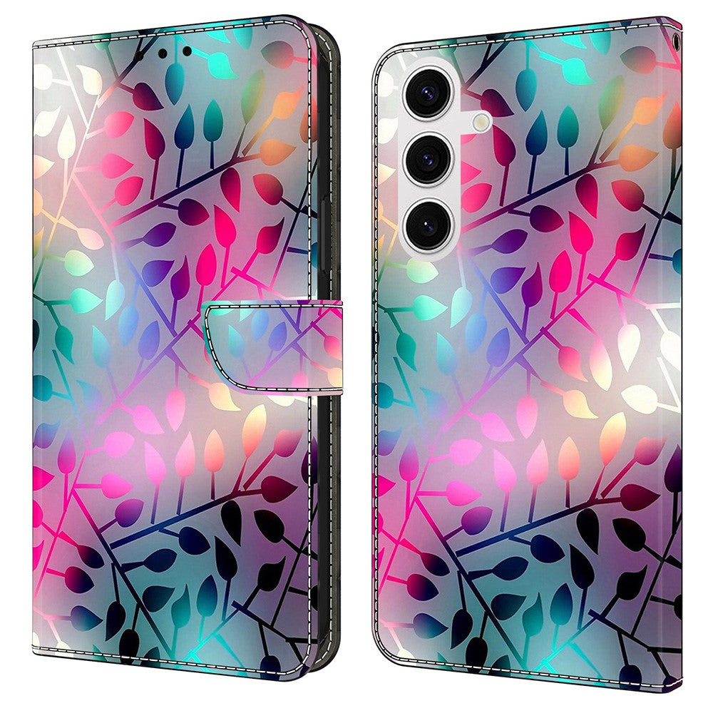 Galaxy S25 Plus Wallet-Hülle mit 3D-Muster & Magnetverschluss